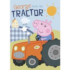 Fleece Blanket with George Pig & His Tractor 100x140cm