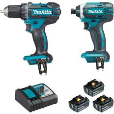 Sets Makita DLX2127TJ1 Combiset DDF482 18v Boor-/schroefmachine DTD152 slagschroevendraaier 5,0 Ah accu (3 st) snellader, Mbox