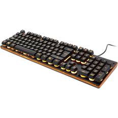 Deltaco Claviers Deltaco DK210 Clavier Membrane Aluminium 105 Touches LED Orange Azerty