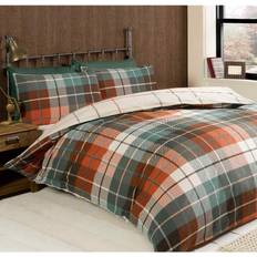 Orange Duvet Covers Rapport Lomond Check Tartan Duvet Cover Orange