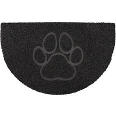 Black Entrance Mats Oseasons Paw Half Moon Doormat Black