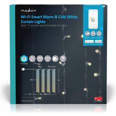 Warmweiß Weihnachtsleuchten Nedis SmartLife 200 LED 3m 6500k Weihnachtsleuchte