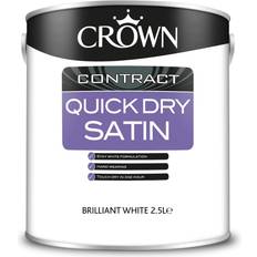 Crown Satin, 2.5L Contractors Quick Dry Gloss White