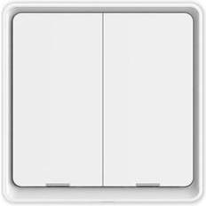 Zigbee double smart wall switch Battery white