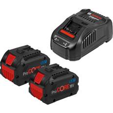 Batteries & Chargers Bosch Blue Genuine ProCORE 18v 5.5ah Batteries and Charger Starter Set 240v