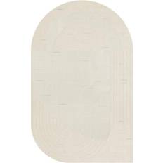 Alfombras Circular Wool Rug 220 x 350 cm Bone White Blanco