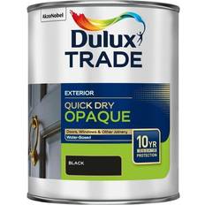 Dulux Trade Black Paint Dulux Trade Valentine Weathershield Quick Dry Opaque Wall Paint White, Black