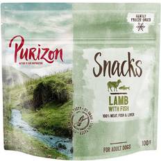 Comida para perros - Peces y Reptiles Mascotas Purizon Snack Cordeiro Com Peixe 3 x 100 g