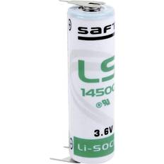 14500 Saft LS 14500 3PFRP Special-batterier R6 (AA) U-loddeben Lithium 3.6 V 2600 mAh 1 stk