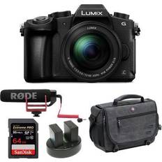 Digital Cameras Panasonic LUMIX G85 Mirrorless Camera with 12-60mm Lens and Microphone Bundle