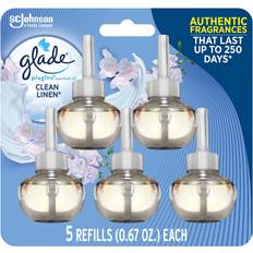 Air cleaner Glade PlugIns Refills Air Freshener Scented Essential Bathroom Clean Linen 5-pack