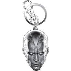 The Avengers Marvel 2 Vision Head Pewter Key Ring Action