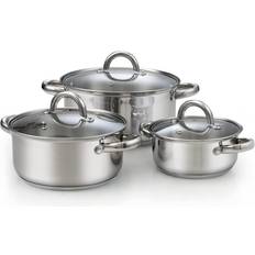 Pan sets Cook N Home 6-Piece Basic Sauce Pot Cookware Set with lid