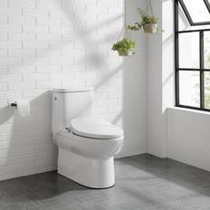 Elongated bidet toilet seat Swiss Madison Avancer Elongated Bidet in Glossy White with Cascade Smart Seat