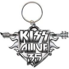 ROCK OFF Kiss Standard Keychain: Alive 35 Tour Logo Picture