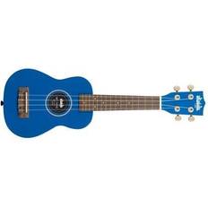 Blå Ukuleler Kala Solid Color Ukadelic Soprano Ukulele (Blue Ink)