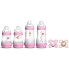 Baby Bottle Feeding Set Mam Baby 0 Months Bottles and Pacifier Gift Set 6-pc