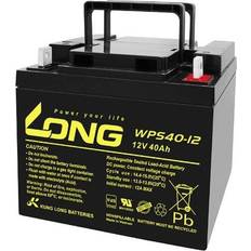 Batteri 12v 40ah Long WPS40-12 WPS40-12 Blybatteri 12 V 40 Ah Blyfleece (B x H x T) 199 x 171 x 166 mm M6 skruetilslutning VDS-certifikation, Lav selvafladning