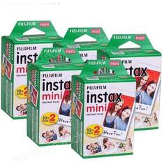 Fujifilm instax mini 8 film Fujifilm Instax Mini 100 Film for Fuji 7S 8 25 50S 90 300 Instant Camera, Share SP-1 White, Pack of 5