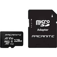 Micro sd uhs i ARCANITE 128GB MicroSDXC Memory Card with Adapter UHS-I U3 A1 V30 4K C10 Micro SD AKV30A1128