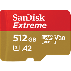 SanDisk Extreme microSDXC Class 10 UHS-I U3 V30 A2 190/130MB/s 512GB + Adapter