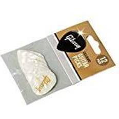 Gibson Gear Pearloid White Picks, 12 Pack, Thin