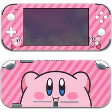 Gaming Sticker Skins BelugaDesign Kirby Switch Skin Cute Pastel Sticker Wrap Vinyl Decal Anime Star Allies (Switch)