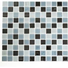 HUH Kristallmosaik Mix Svart/Vit/Grå 2.5X2.5Cm 4Mm Pris Per Ark