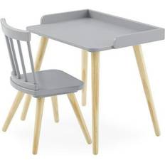 Gold Furniture Set Delta Children Gray & Natural Essex Desk & Chair Set