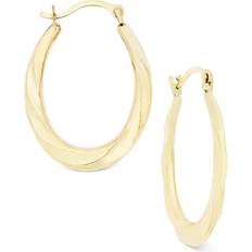 Macy's Gold Earrings Macy's Oval Swirl Hoop Earrings - Gold