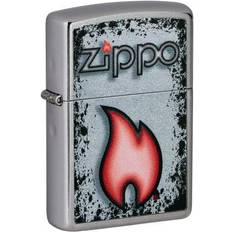 Lighters Zippo Flame Logo Design Street Chrome Pocket Lighter