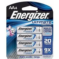 1.5 volt battery Energizer Ultimate e2 1.5 Volt AA Cylindrical Lithium Battery (4 Per Card)