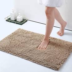 Turquoise Bath Mats Smiry Luxury Chenille White, Black, Yellow, Red, Blue, Turquoise, Grey, Beige, Brown 40.6x61cm