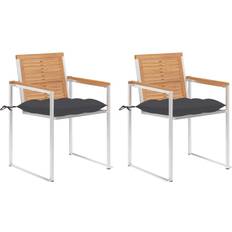 vidaXL 3061539 2-pack Trädgårdsmatstol