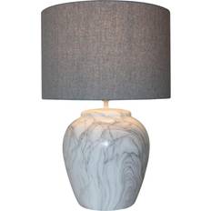 F - Gråa Bordslampor Dkd Home Decor Canvas Ceramic Bordslampa 58cm