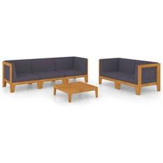 Holz Lounge-Sets vidaXL 3058118 Lounge-Set, 1 Tisch einschl. 5 Sofas