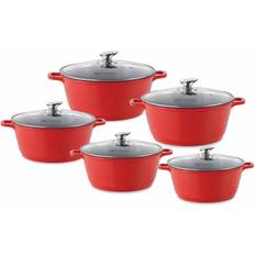 Sq Professional Nea Rossa Red Cookware Set with lid 5 Parts