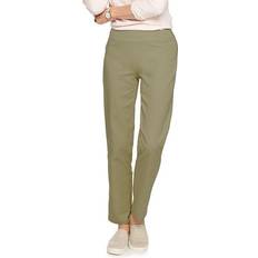 XXXS Pants Women's Effortless Stretch Pull-On Mid-Rise Straight-Leg Pants