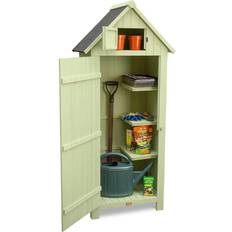 Narrow Garden Shed Sage Green