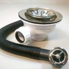 Sink Strainers Mcalpine McAlpine BWSTOFSS 1½ Basket Strainer Waste and Overflow, Chrome