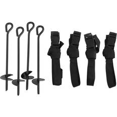 Trampoline Accessories Upper Bounce Trampoline Anchor Kit Anchoring Tie Down Pegs Stakes Metal Ground Anchors Set of 4