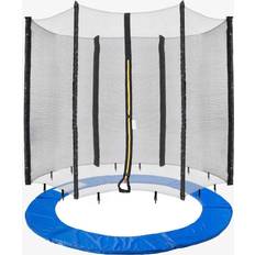 Arebos Set copertura bordi blu e rete per 6 pali e trampolino Ø 244 cm Resistente alle intemperie