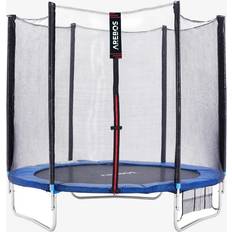 Camas elásticas Arebos Trampolín Ø244cm/8Pies Trampolín redondo de jardín con red de seguridad y escalera