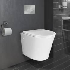 Water Toilets on sale Verona Wall Hung Rimless Toilet with Soft Close Seat