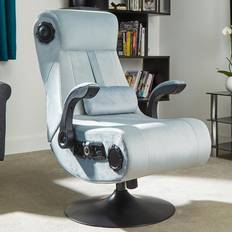 Deluxe 4.1 Chenille Pedestal Chair Silve Silver