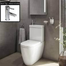 Toilets Affine 2 in 1 Toilet Basin Combo Combined Toilet WC & Sink Space Saving Cloakroom Unit