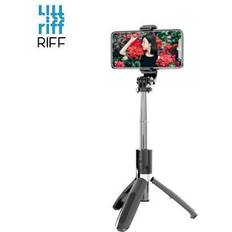 Kamerastativer Riff L02 Universal Wireless Selfie Stick (Extended 100cm) with Tripod/Shutter Button Black