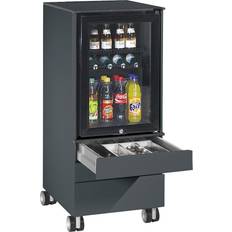 Schwarz Integrierte Kühlschränke ASISTO fridge caddy, on castors, RAL 7021 Grau, Schwarz