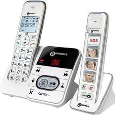 Trådlös telefon med telefonsvarare Geemarc PACK Mobility 295 Cordless Big Button Answerphone, Camera button Backlit White