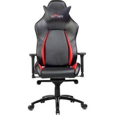 150kg gamer stole Red fighter C2, Universal gamingstol, 150 kg, Polstret sæde, Polstret ryglæn, Sort, Rød, PVC, Polyvinylchlorid (PVC)